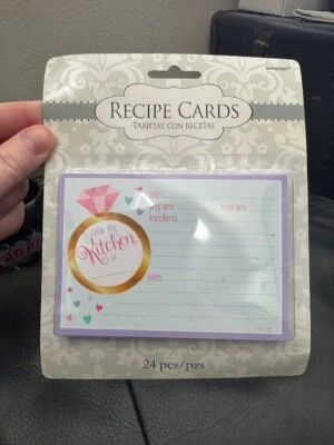 Свадебный душ Amscan 24 карата Рецепт открытки свадьбы вечеринки поставки новый!!! - Изображение 1 из 2