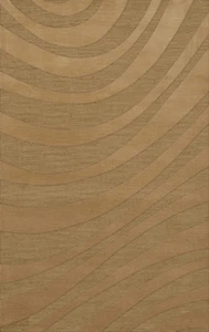 Yellow Transitional Hand Hooked Swirls Stripes Lines Area Rug Abstract DV12 - Picture 1 of 12