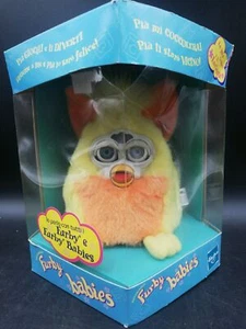 Vintage Furby Babies Gig Electronic Tiger Orange Yellow Occhi Blue Hasbro - Imagen 1 de 5