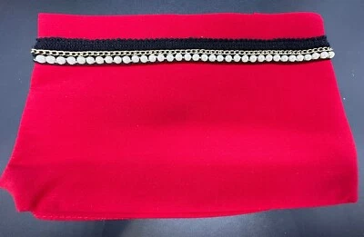 Lancome Bolsa de Cosméticos Estuche de Maquillaje Lona Rojo Rubí Perla Cadena Decoración Viaje Nuevo Foto 1 de 4