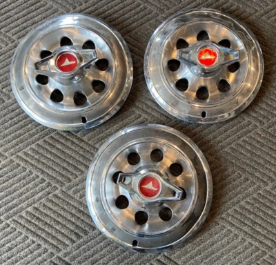 3 PC.Red Vintage Buick Skylark Special Spinner Hubcap Wheel Cover 14" 1964 #B12 - Imagem 1 de 4