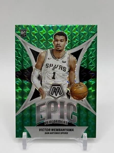 2023-24 Panini Mosaic - Epic Performers Green Mosaic Prizm #12 Victor Wembanyama - Picture 1 of 5