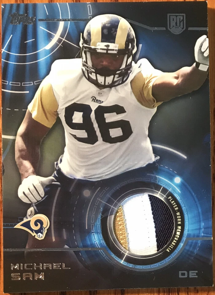 2014 Topps Rookie Patch Michael Sam #TRP-MS St. Louis Rams - Image 1 of 2