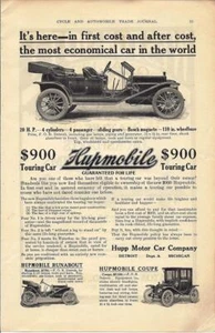 Original 1911 Hupmobile Tourenwagen Print-Anzeige / Hupp Motor Car Co / Detroit MI - Bild 1 von 1
