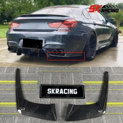 Kit de labios protectores difusor trasero negro brillante/fibra de carbono para BMW M6 F06 F12 F13 Foto 1 de 4
