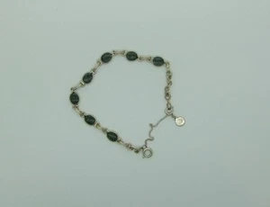 Vintage Gold Filled Lady's Bracelet with Spinach Jade Circa 1970's - Picture 1 of 1