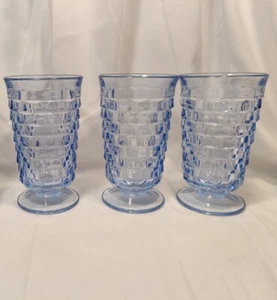 3 vasos MCM Indiana Whitehall Cubist de colección con patas azules vasos de 12 oz - Imagen 1 de 5