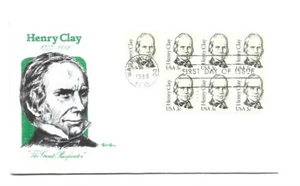 1846 3c Henry Clay Tudor House FDC - Picture 1 of 1