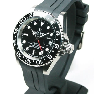 MARE ILLIMITATO, SERIE GREENWICH, SWISS RONDA GMT, LUNETTA CERAMICA NERA, 10 ATM - Foto 1 di 12