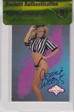 Connie Woods Signed 1992 Bench Warmer Card #1 BAS COA Twin Peaks Model Autograph