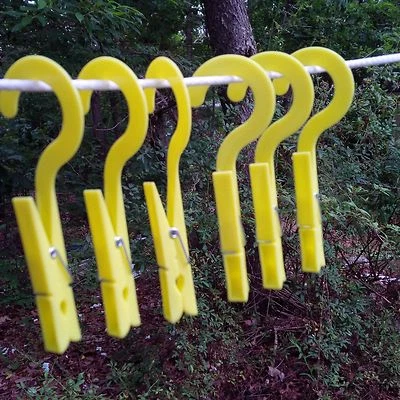CHECKYSDEALS checkys deals hook drip dry clothes pins yellow set of six - seven coil spring