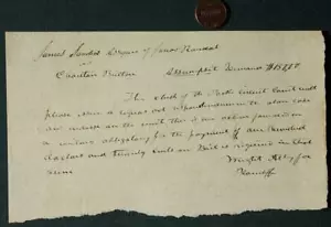 1849-57 Indiana Gouverneur Joseph A. Wright signiert - handsigniert 1833 Dokument SELTEN- - Bild 1 von 1