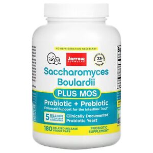 SACCHAROMYCES BOULARDII + MOS Yeast Probiotic 180 Veg Capsules CANDIDA CLEANSE