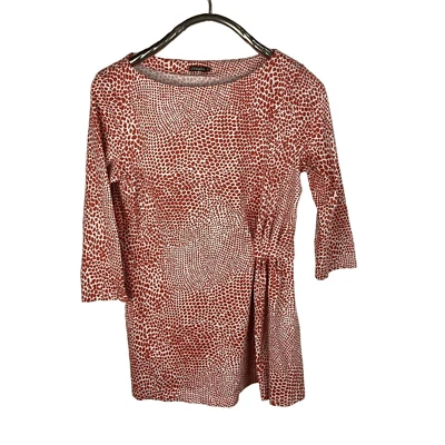 J. McLaughlin Rust Orange Spotted Tunic Dress Nylon Spandex Size M - Image 1 of 4