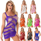 Women's Sexy Dress Bodycon Fishnet Babydoll Transparent Lingerie Party Dress Club