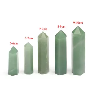 Torre Cristallo Avventurina Verde Obelisco Bacchetta A Puntura Quarzo Naturale Guarigione Reiki - Foto 1 di 12