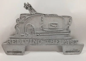 Reliving The Past Vintage Hot Rod Car Club Plaque Cast Alm. Plate License Tag  - Picture 1 of 1