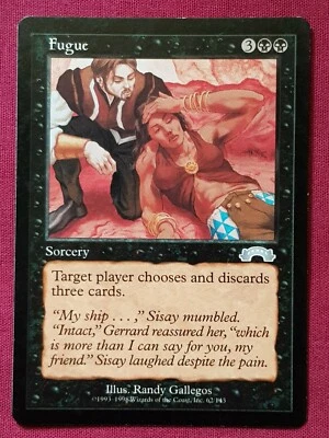Magic The Gathering EXODUS FUGUE black card MTG - Image 1 of 2