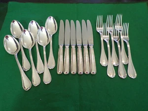 Robbe & Berking FRANZÖSISCH PERL Menübesteck für 6 Personen 18 Teile 150er TOP!! - Picture 1 of 10