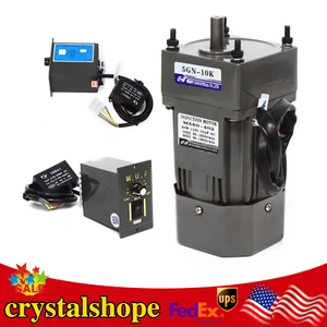 110V 60W AC Gear Motor Electric Variable With Speed Controller Single-phase 1:10 - Picture 1 of 13