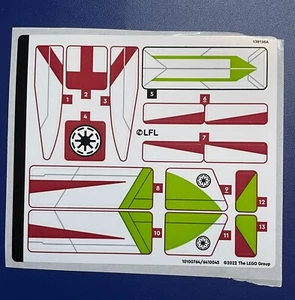 NEW LEGO | Sticker Sheet for Set 75333 - SW Obi-Wan Kenobi's Jed Starfighter - Picture 1 of 1