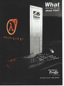 Vintage/Retro Falcon Northwest Exotix Gaming PC Half-Life 2 Print Ad Promo 2003 - Picture 1 of 2