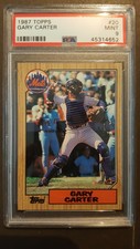 1987 Topps #20 Gary Carter Baseball card PSA 9 Mint! New York Mets!