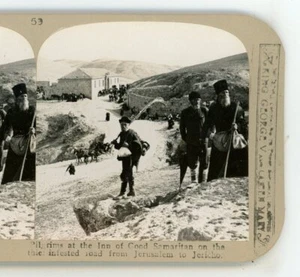 Pilgrims Inn of Good Samaritan To Jericho Palestine Realistic Travels Stereoview - Picture 1 of 3