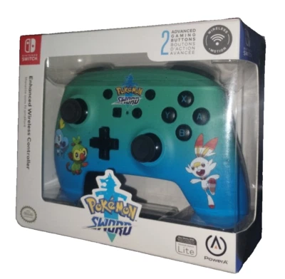 PowerA Enhanced Pokemon Sword Wireless Controller for Nintendo Switch Blue New - Image 1 of 4