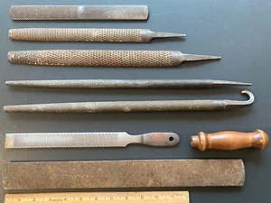 7 LARGE VINTAGE FILES & RASPS ~ Nicholson, Lakeside, Marswell ~ USA - Picture 1 of 5