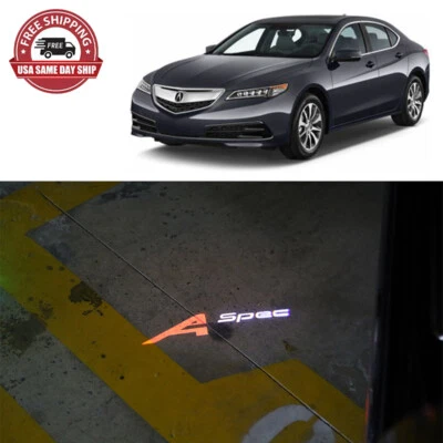 Proyector de luces de cortesía LED HD para charco de puerta 2 piezas para Acura MDX RDX RLX TL TLX Foto 1 de 4