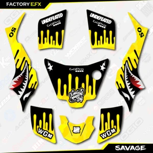 Kit de gráficos Yellow Savage Racing para Suzuki LT50 todos los años calcomanías ATV LT 50 a - Imagen 1 de 2