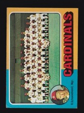 1975 TOPPS BASEBALL SET 246 ST. LOUIS CARDINALS TEAM BOB GIBSON EX 99