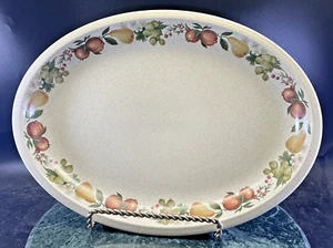 Wedgwood Quince Oval Platter 13 1/2" Oven Table Fruit Band Speckle England - Picture 1 of 6