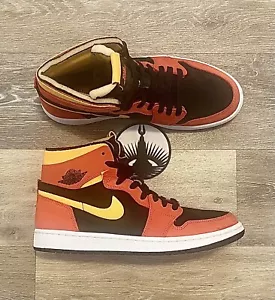 Nike Air Jordan 1 High Zoom CMFT 'Chile Red' Black CT0978-006 Men's Size 9.5 - Picture 1 of 12