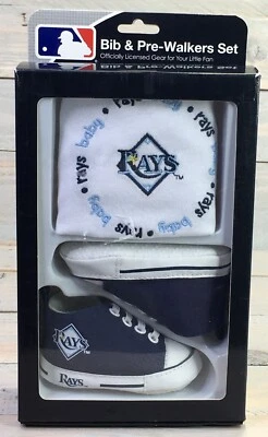 坦帕湾光芒婴儿围兜和步行前套装狂热美国职棒大联盟婴儿光芒0-6个月 — 第 1/4 张图片