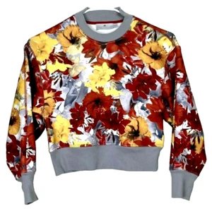 Suéter Top Adidas by Stella McCartney Para Mujer XS Otoño Floral Colorido Recortado - Imagen 1 de 10