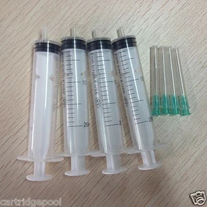 4 jeringa de 20 ml 2 pulgadas de largo solo para recarga de tinta - NO se usa para pupos médicos - Imagen 1 de 1