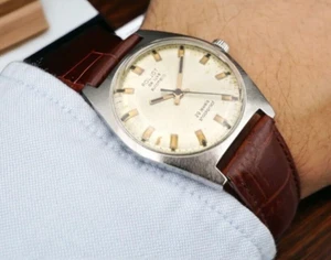 Vintage Poljot de Luxe stainless steel automatic soviet mechanical watch USSR - Picture 1 of 13
