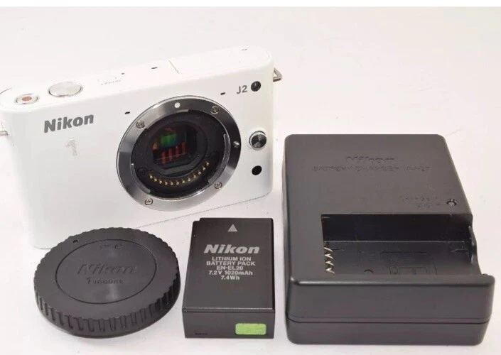 Nikon 1 J2 Gehäuse Weiß 5907 Aufnahmen Spiegellose Einzelobjektivkamera... - Bild 1 von 1