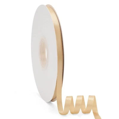 3/8" x 50 Yds Gold Double-Faced Satin Ribbon High Density for Crafts - Image 1 of 4