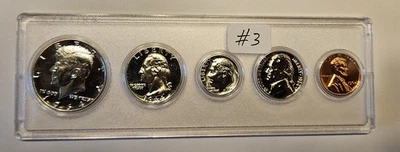 1964 US Mint Silver Proof Set Original Coin ACCENT HAIR & Pointed 9 Dime #3 - Image 1 of 4