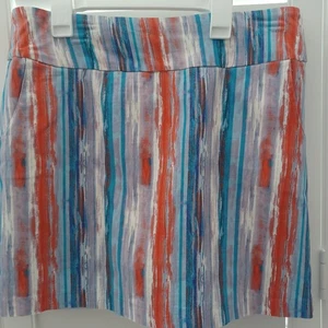 Gonna pantaloncino elasticizzato Zac & Rachel con tasche corte multicolore taglia 10 - Foto 1 di 1