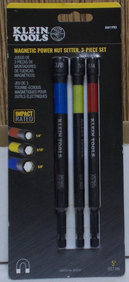 Комплект из 3 магнитных цветных гаечных ключей Klein Tools 65411PK3 - Изображение 1 из 1
