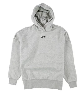 Reebok Womens Oversized Hoodie Sweatshirt, Grey, XX-Small - Picture 1 of 2