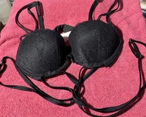 Sujetador ROSA Victoria’s Secret Talla 36C Fecha Push Up Envolvente Encaje Con Aros - Imagen 1 de 4
