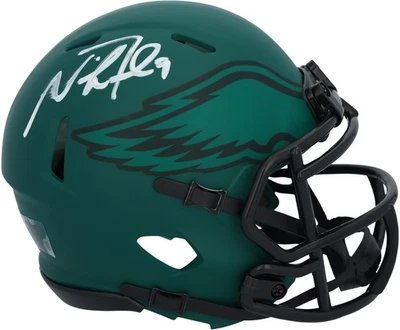 Minicasco autografiado por Nick Foles Philadelphia Eagles Riddell Rave Speed Foto 1 de 3