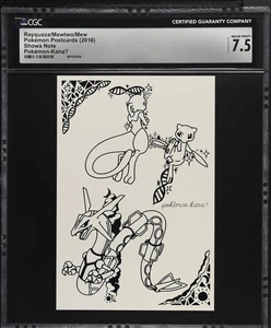 CGC 7.5 - Rayquaza Mewtwo & Mew Holo - Pokemon-Kana? Postcard Showa Note 2016 - Bild 1 von 5