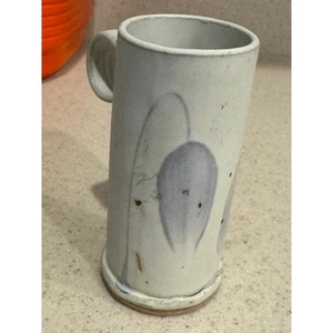 Pottery bud case or espresso cup with handle 4” tall 2” wide - Picture 1 of 10