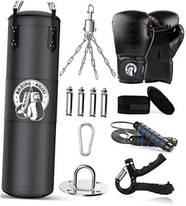 4FT Punching Bag for Adults/Kids, Unfilled Heavy Punching Bag, Boxing Bag Set - Picture 1 of 7
